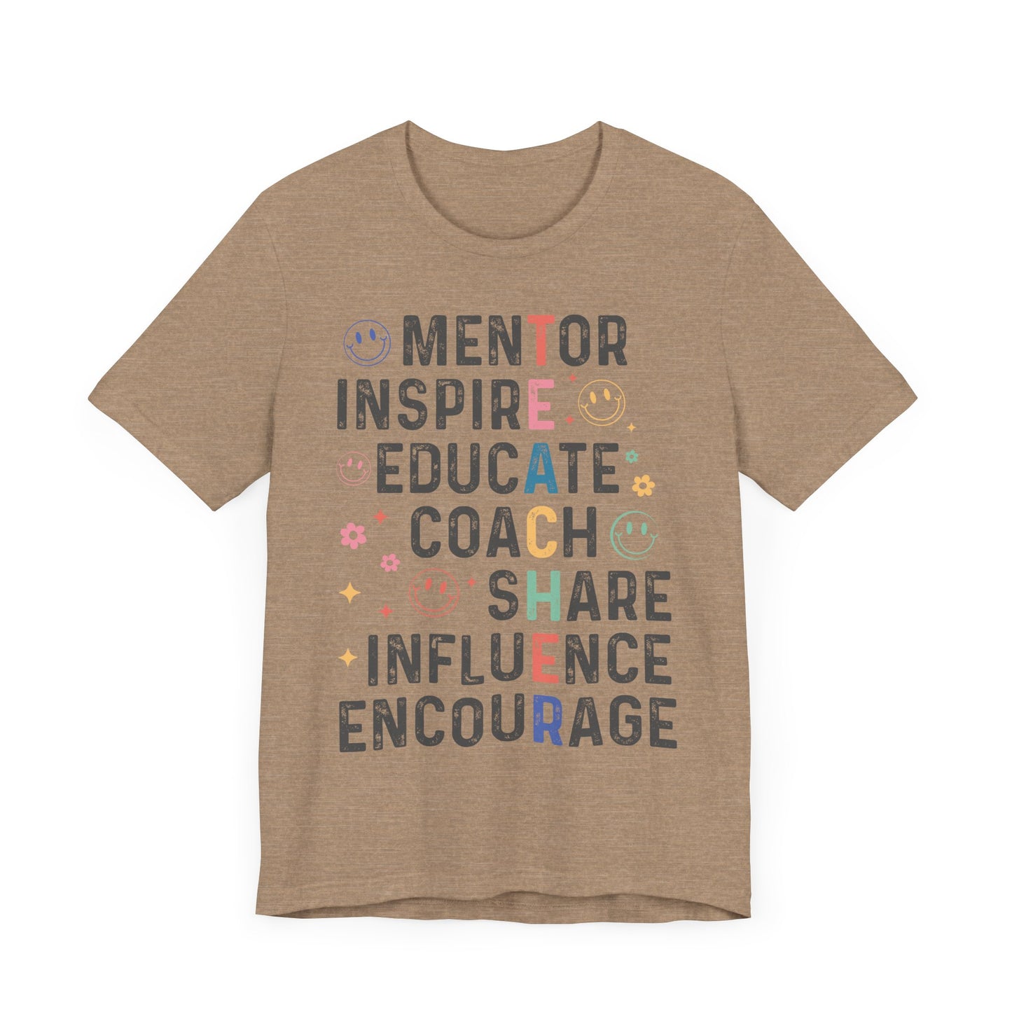 T-E-A-C-H-E-R Jersey Short Sleeve Tee