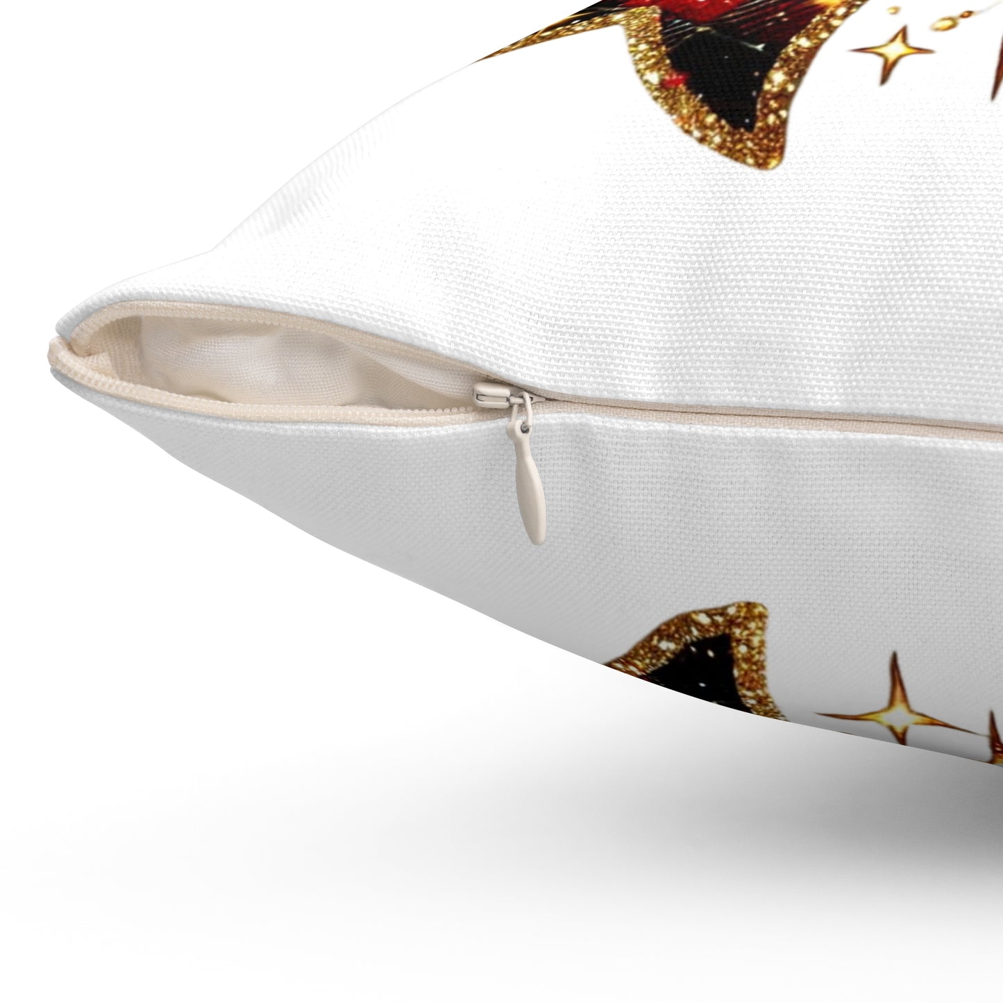 Christmas Reindeer Bow Spun Polyester Square Pillow