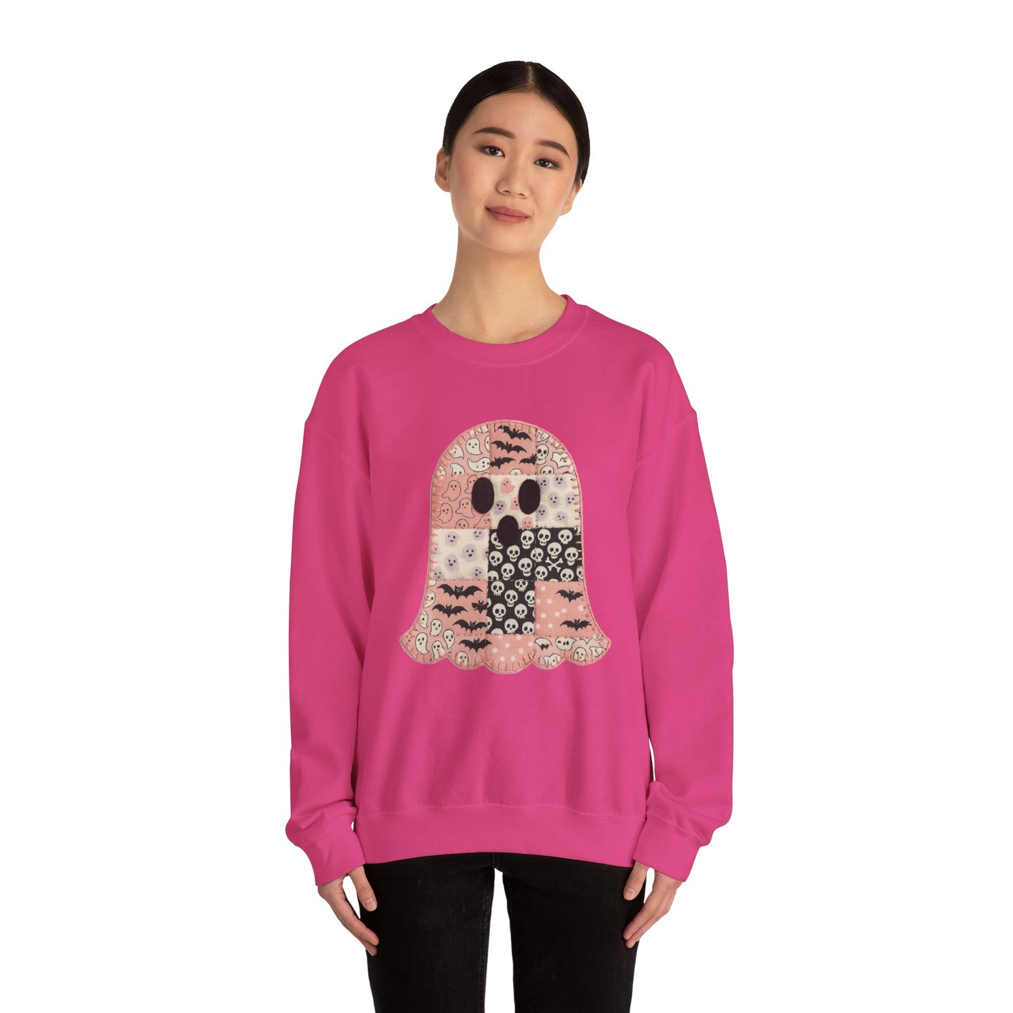 Patchwork Ghost Heavy Blend™ Crewneck Sweatshirt