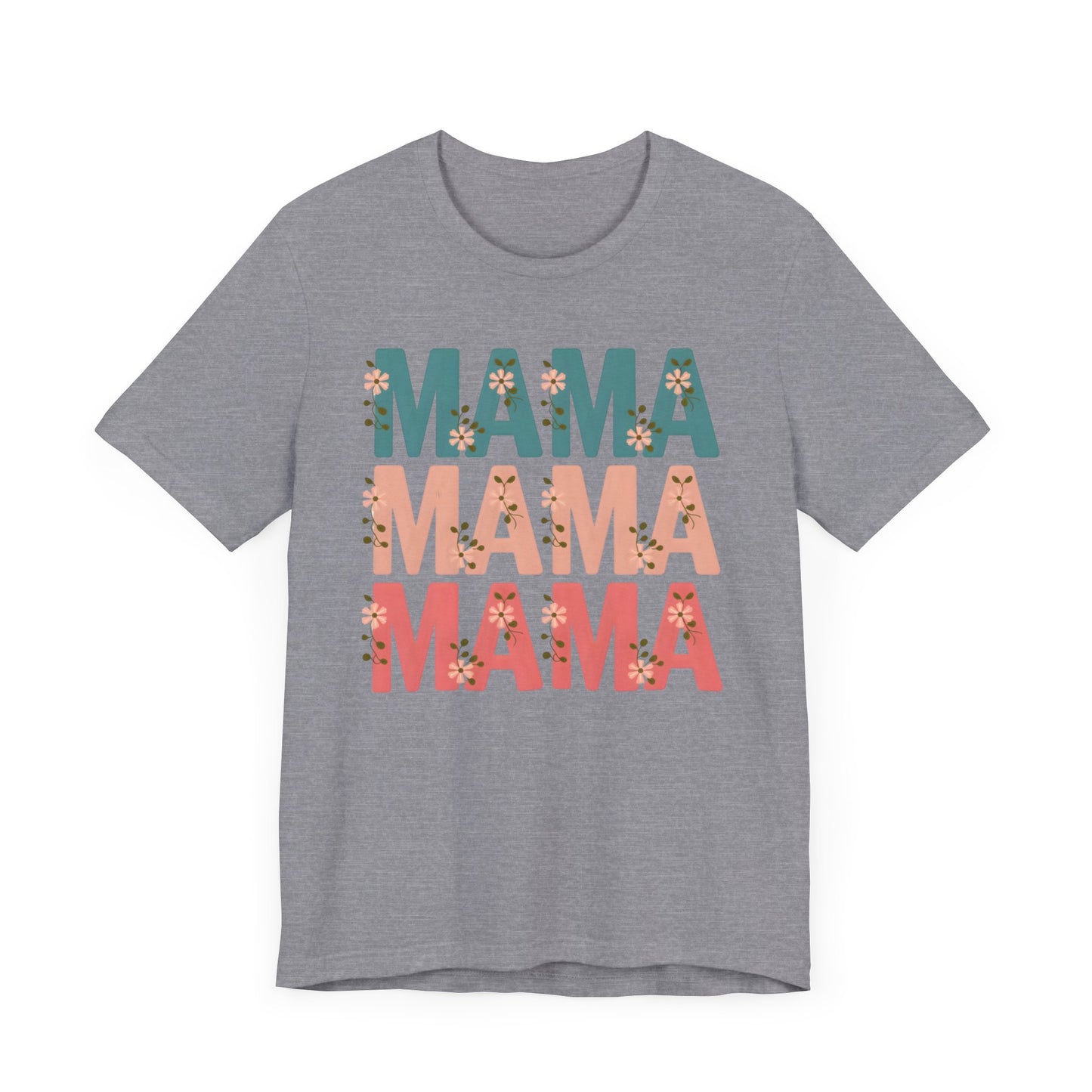 Mama Stacked Floral Jersey Short Sleeve Tee