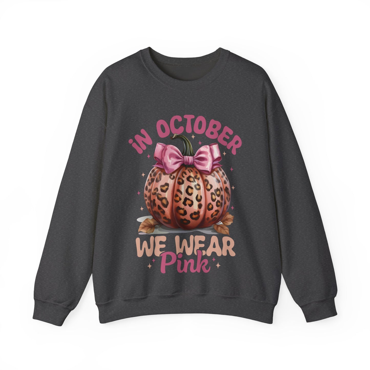 Wear Pink Leopard Pumpkin Heavy Blend™ Crewneck Sweatshirt