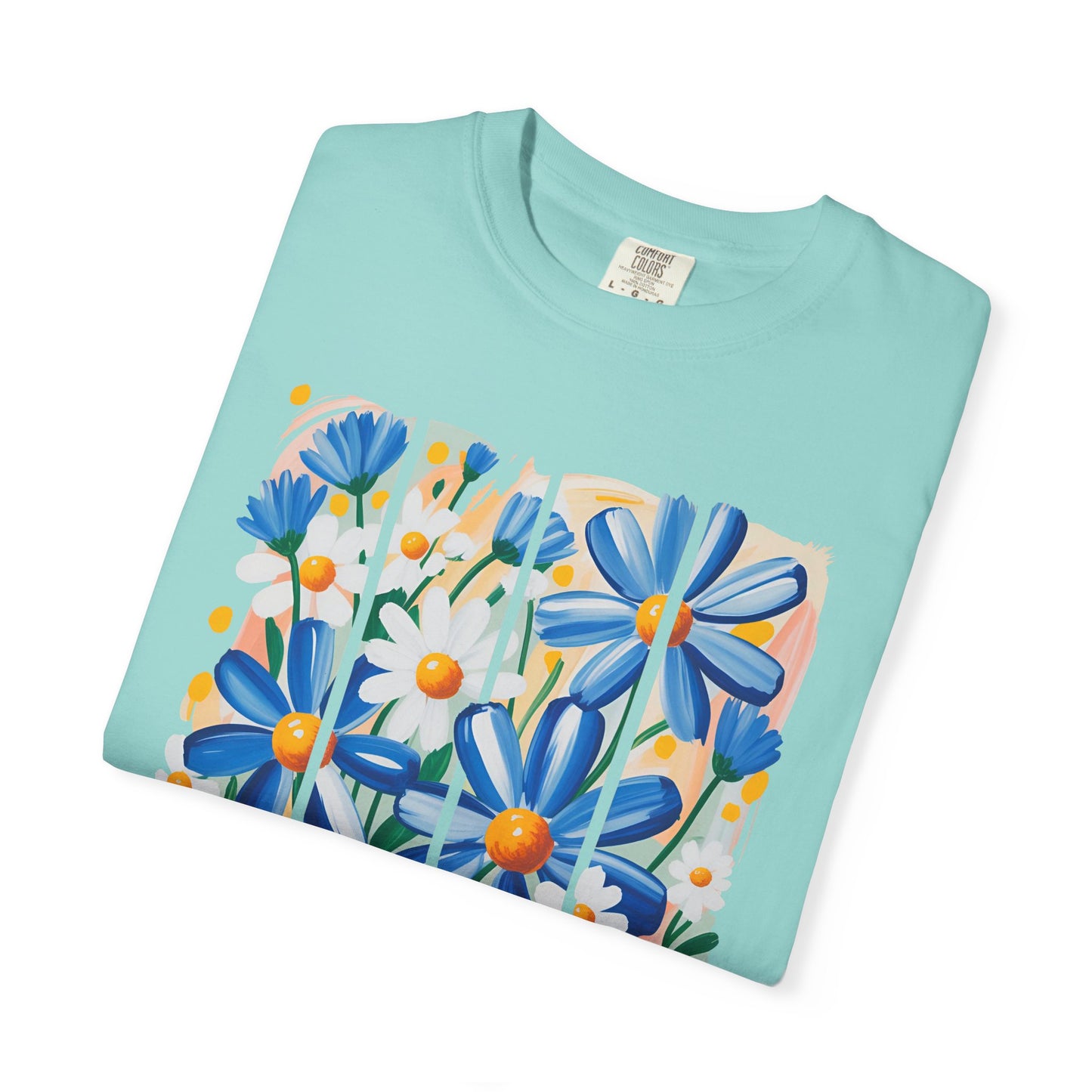 Blue Daisy Summer Vibes Garment-Dyed T-shirt