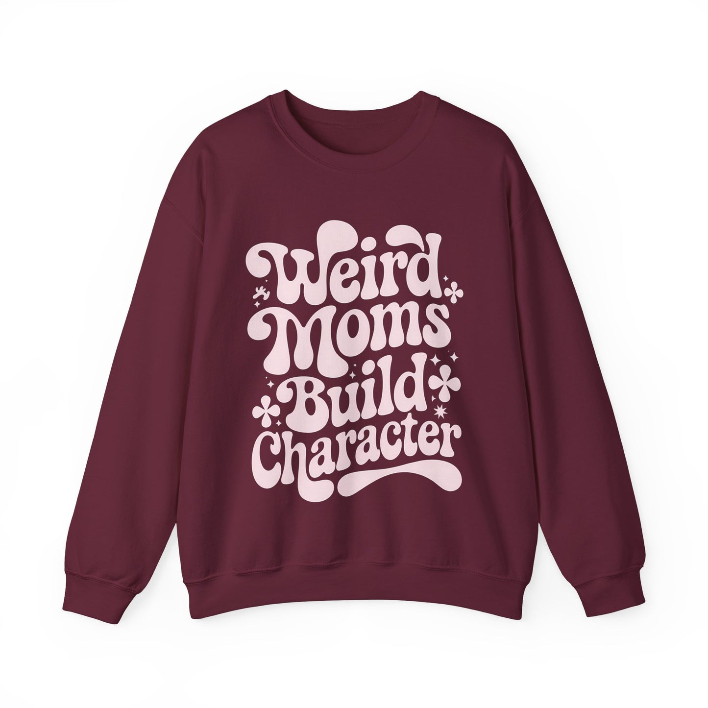 Weird Moms Build Character Heavy Blend™ Crewneck Sweatshirt