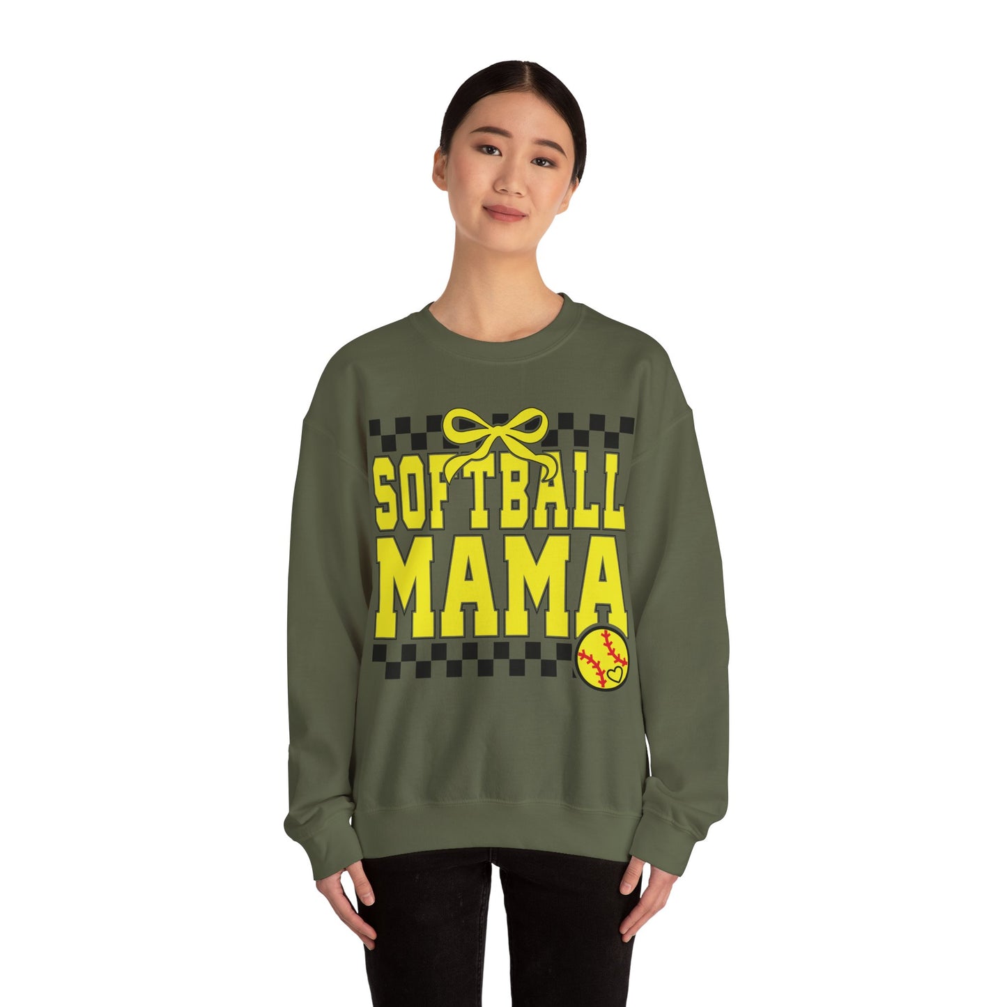 Softball Mama Heavy Blend™ Crewneck Sweatshirt