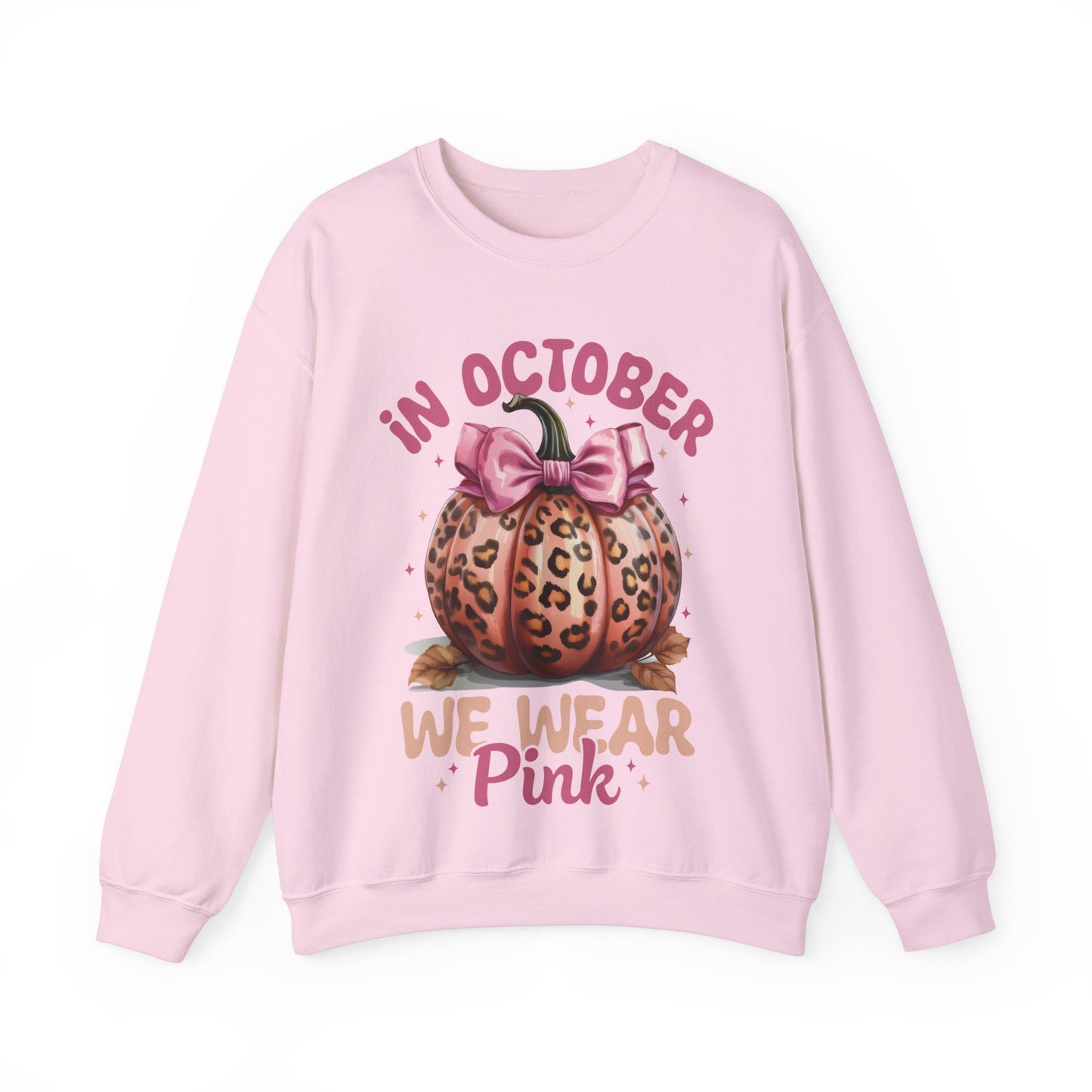 Wear Pink Leopard Pumpkin Heavy Blend™ Crewneck Sweatshirt