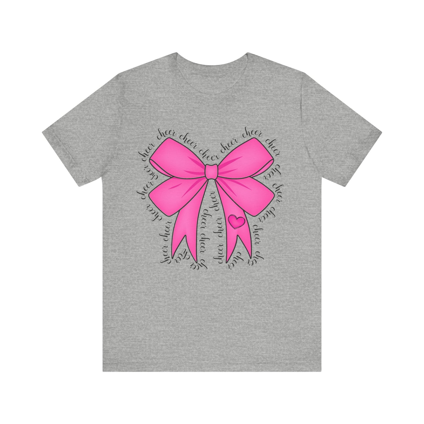 Pink Cheer Bow Jersey Short Sleeve Tee