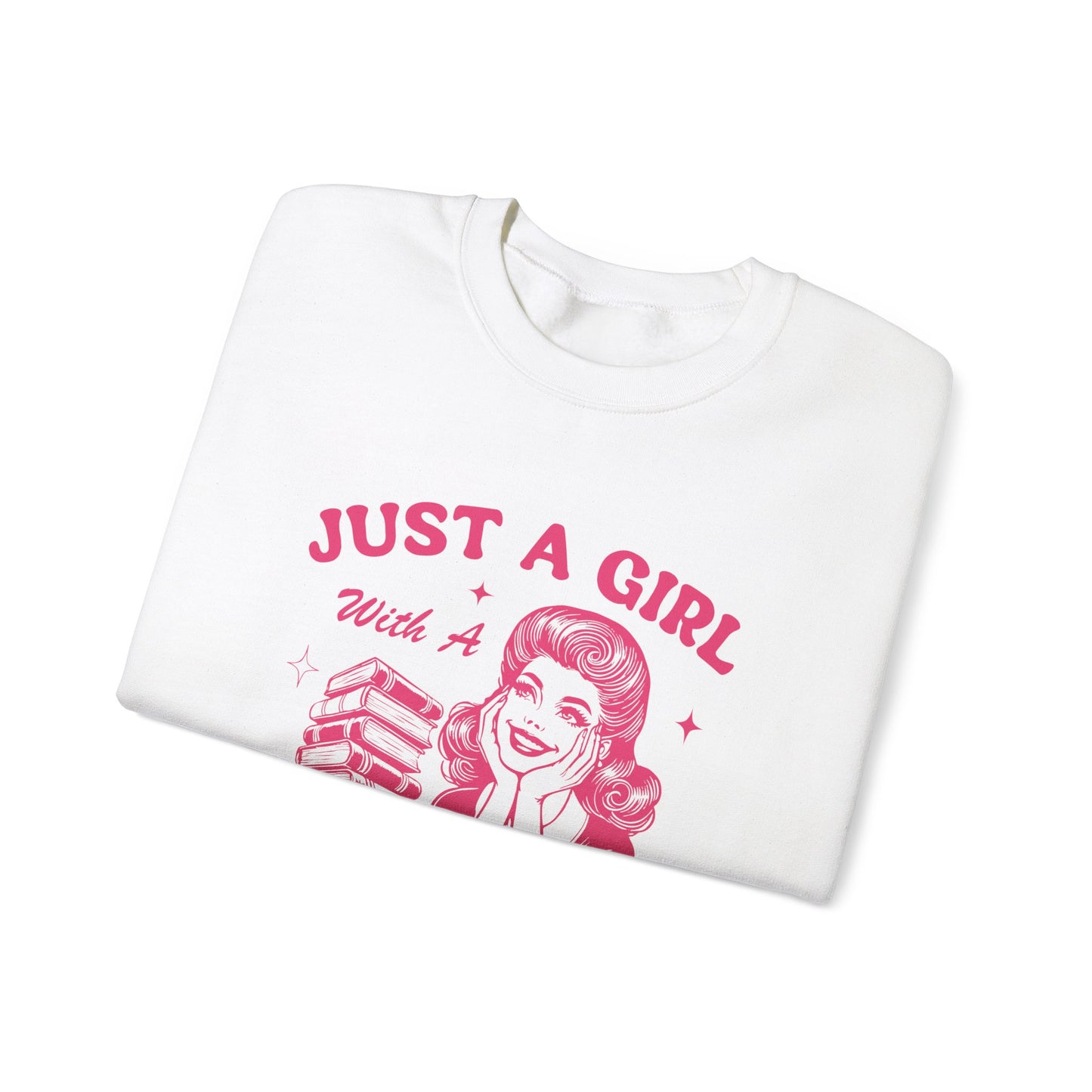 Just A Girl with A TBR Problem Heavy Blend™ Crewneck Sweatshirt
