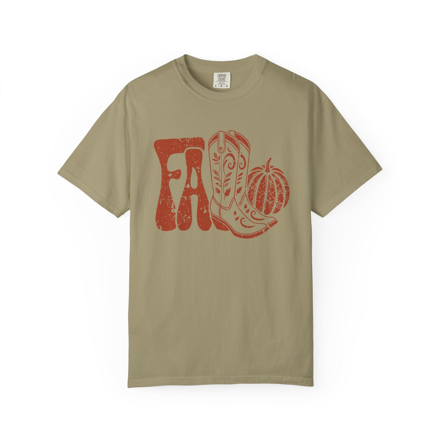 Western Fall Orange Garment-Dyed T-shirt