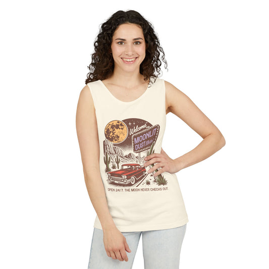Moonlit Dust Motel Garment-Dyed Tank Top