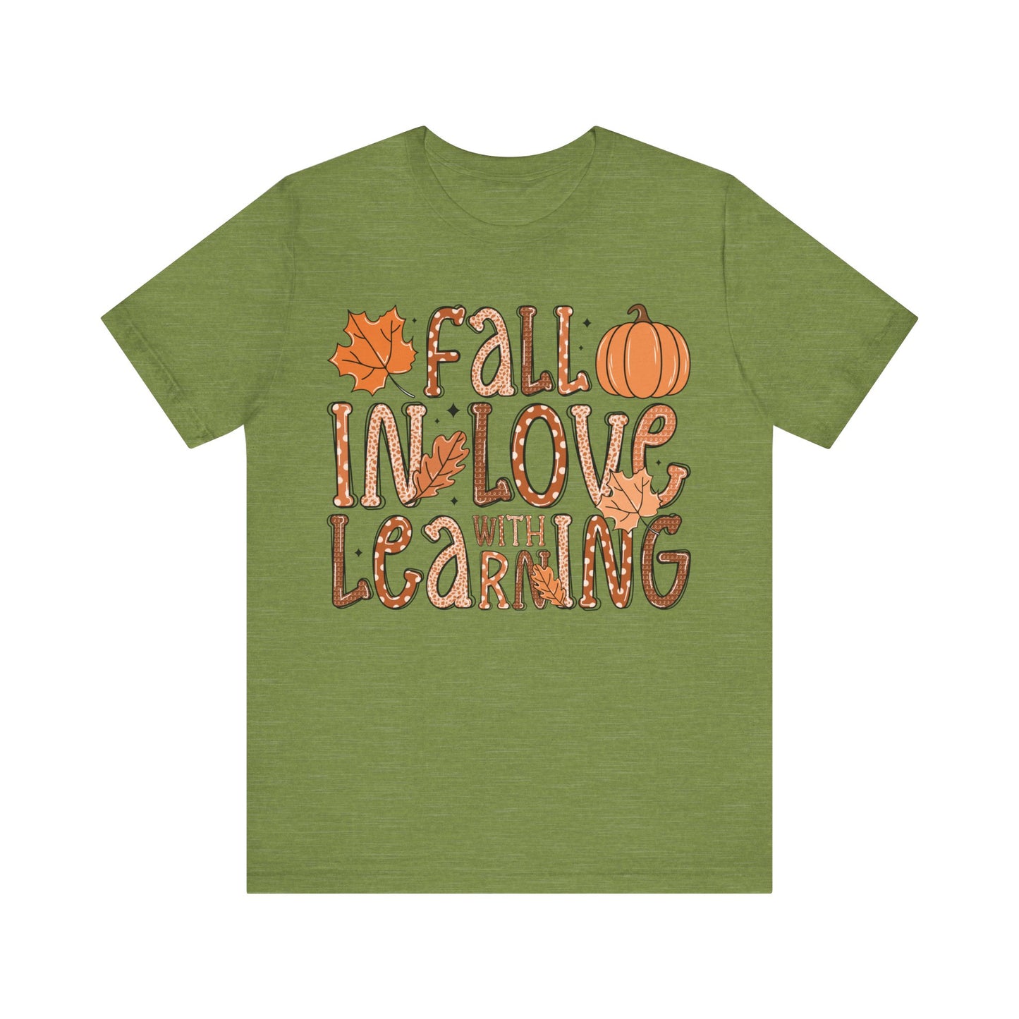 Fall In Love With Learning Jersey Short Sleeve Tee