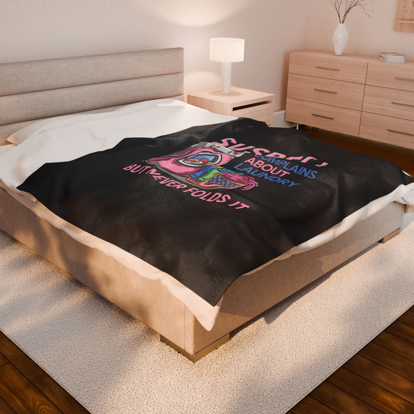 Suspect Complains About Laundry Velveteen Plush Blanket