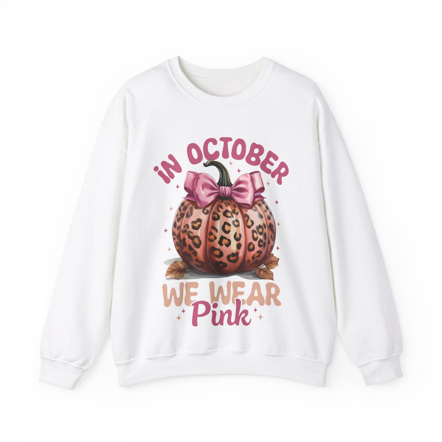 Wear Pink Leopard Pumpkin Heavy Blend™ Crewneck Sweatshirt