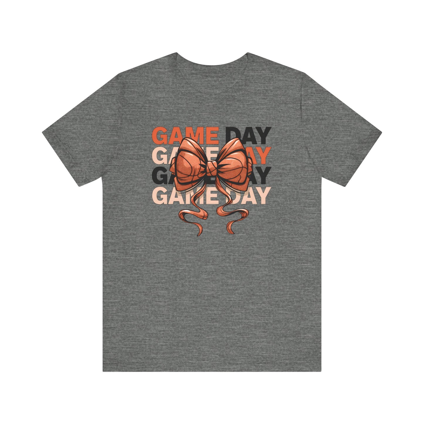 Game Day Basketball Bow Jersey Short Sleeve Tee