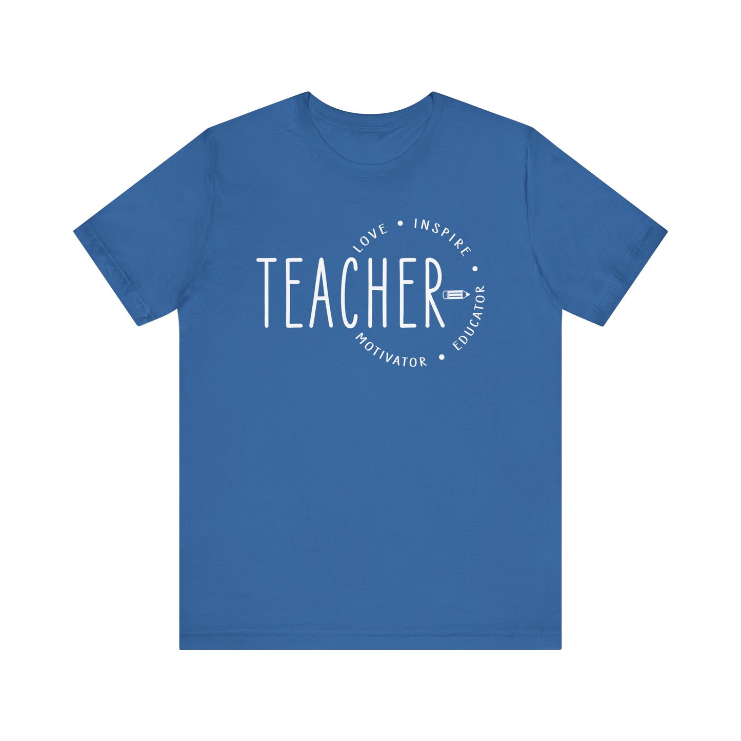 Teacher Love Inspire Motivator Educator Jersey Short Sleeve Tee