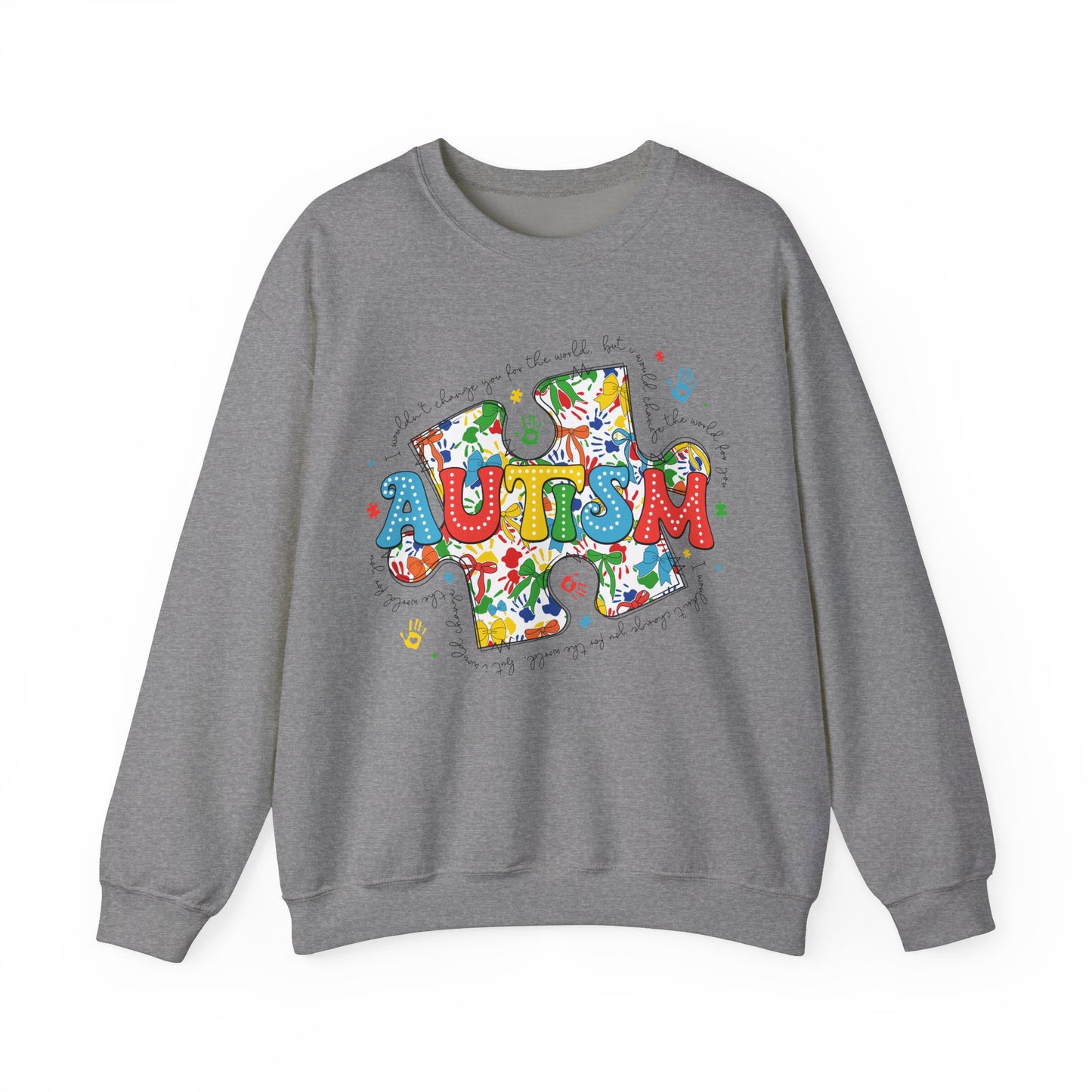 Autism Puzzle Piece Heavy Blend™ Crewneck Sweatshirt