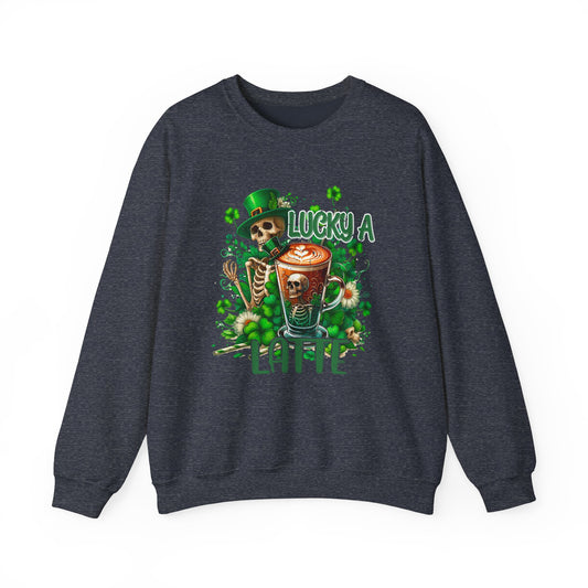 Lucky A Latte Skeleton Heavy Blend™ Crewneck Sweatshirt
