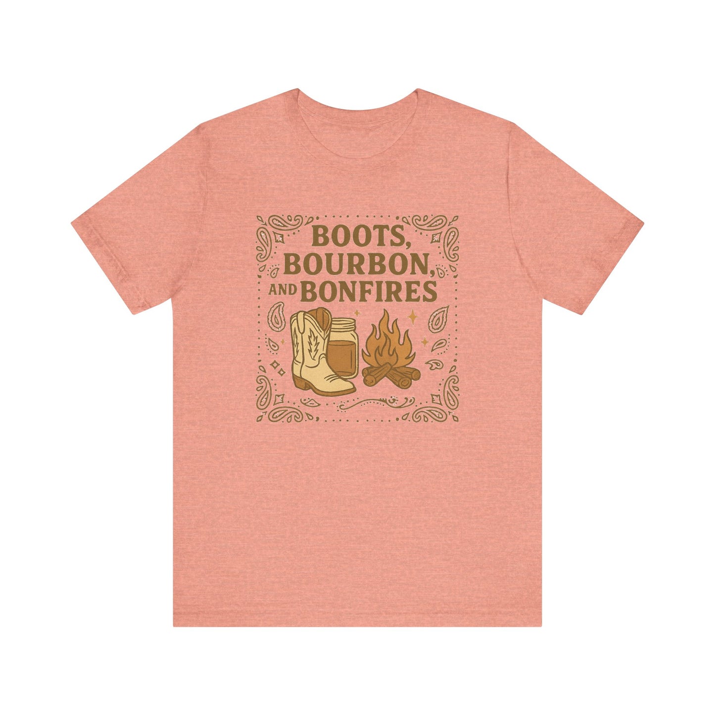 Boots Bourbon and Bonfireds Jersey Short Sleeve Tee