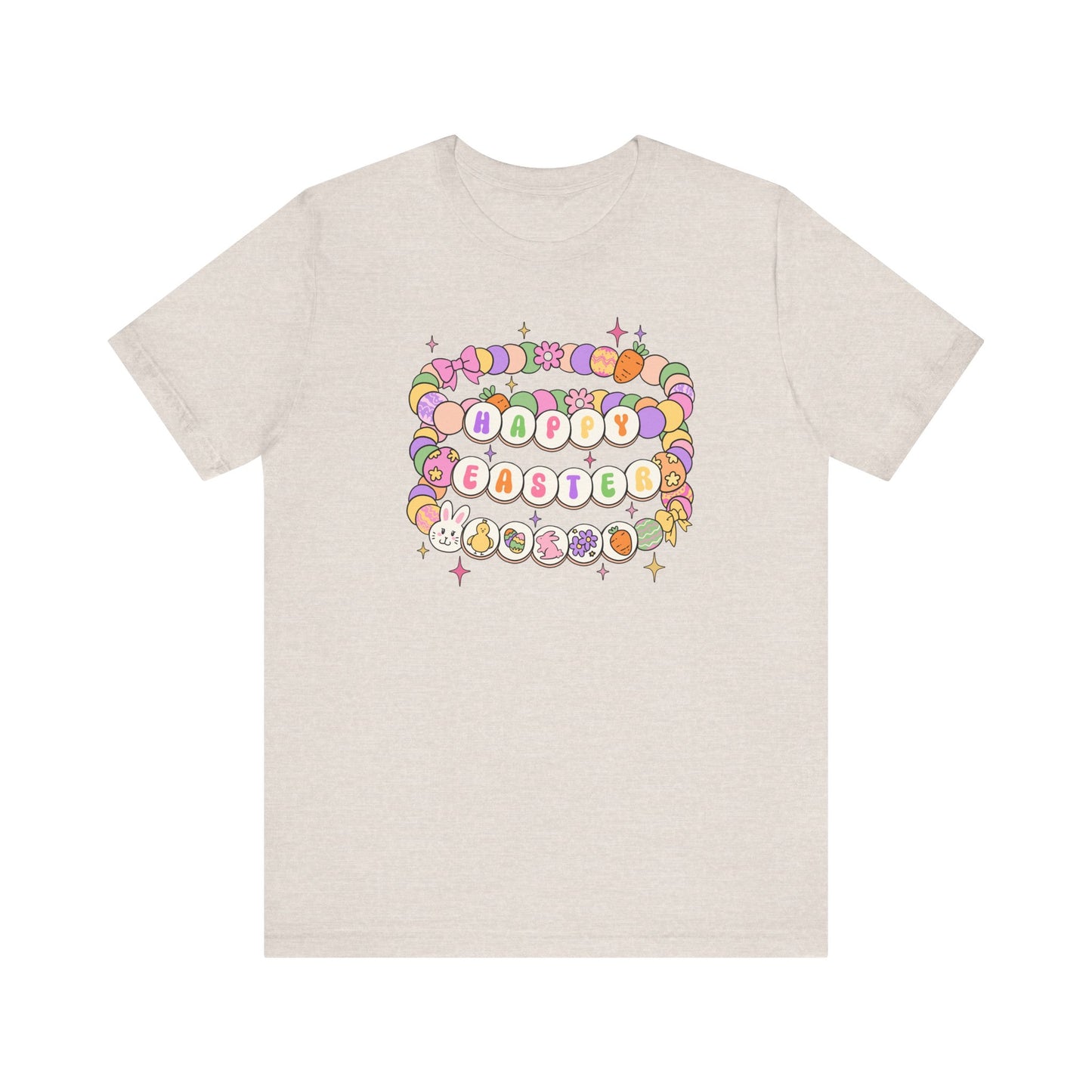 Happy Easter Beaded Bracelets Jersey Short Sleeve Tee
