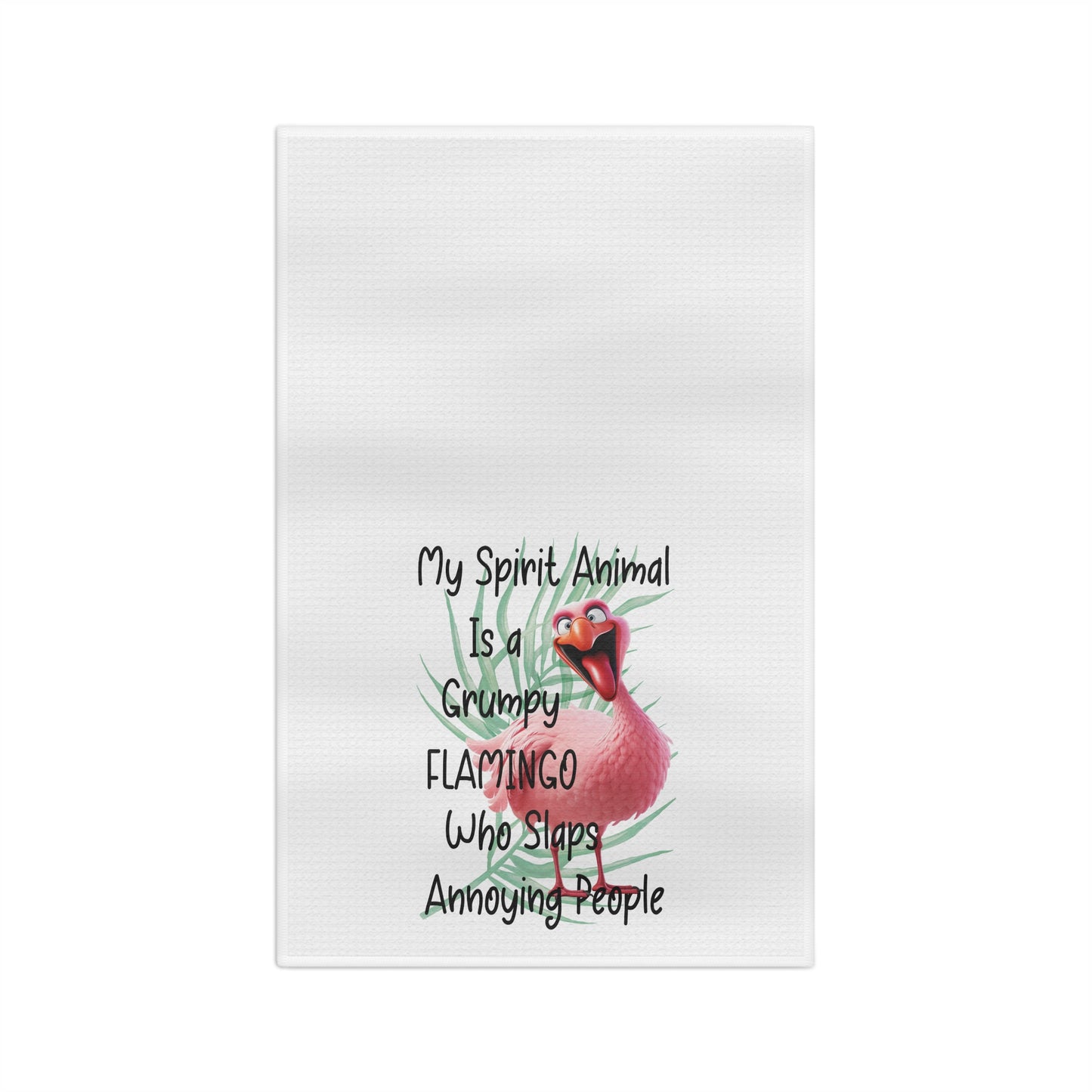 Grumpy Flamingo Microfiber Tea Towel