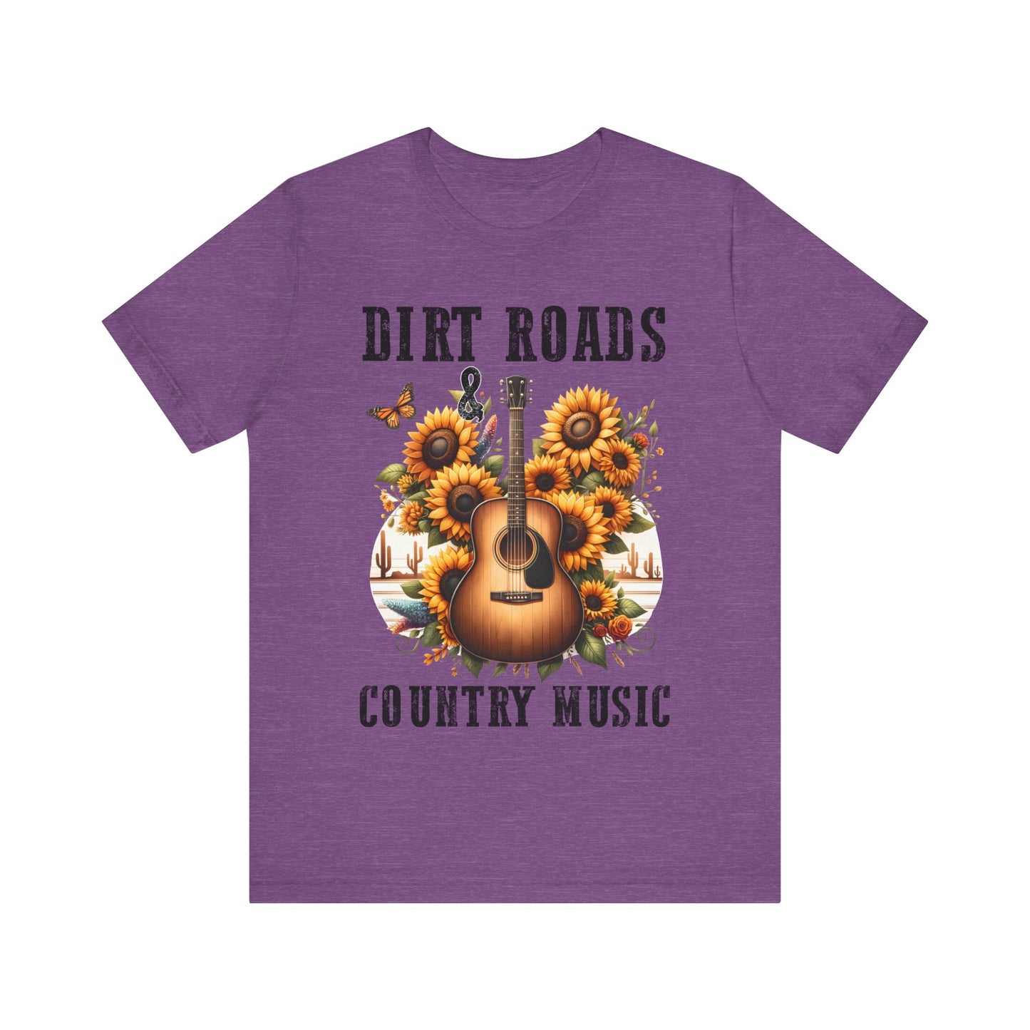 Dirt Roads and Country Music Jersey Short Sleeve Tee