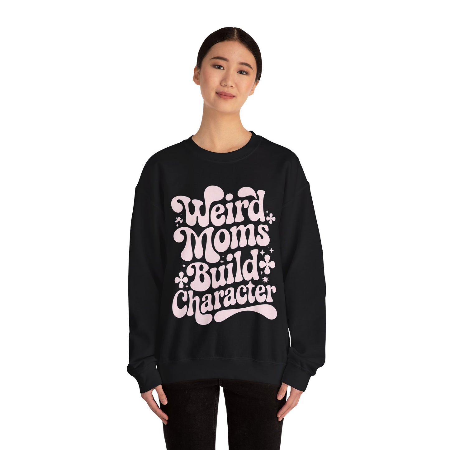 Weird Moms Build Character Heavy Blend™ Crewneck Sweatshirt
