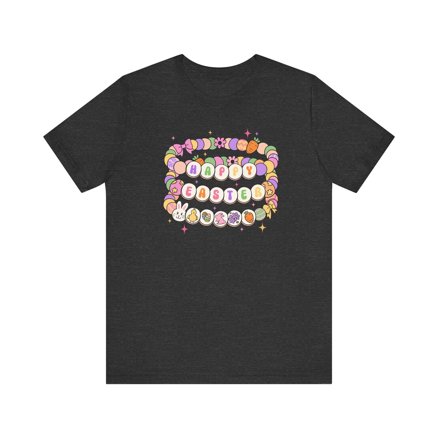 Happy Easter Beaded Bracelets Jersey Short Sleeve Tee