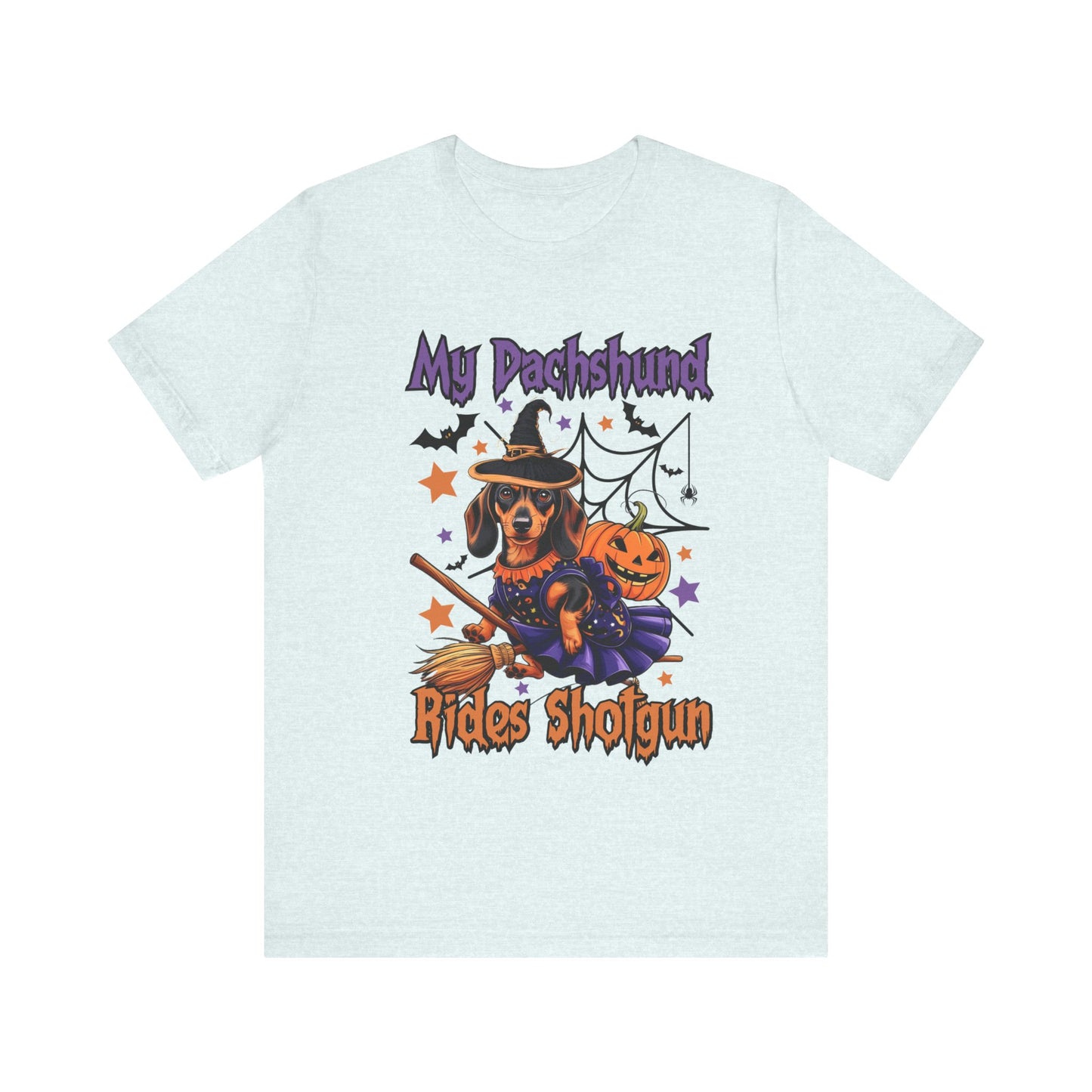 My Dachshund Rides Shotgun Jersey Short Sleeve Tee