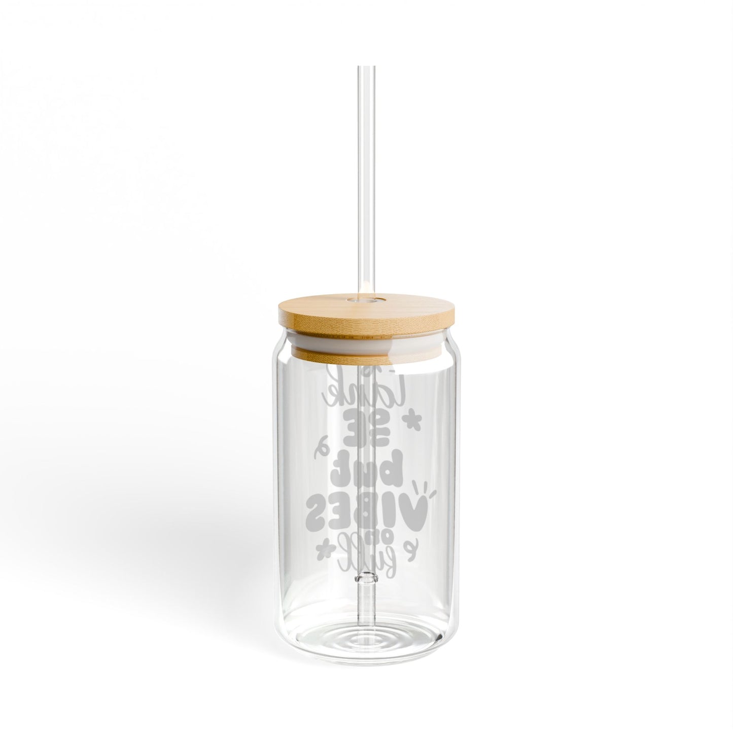 Vibes On Full Sipper Glass, 16oz