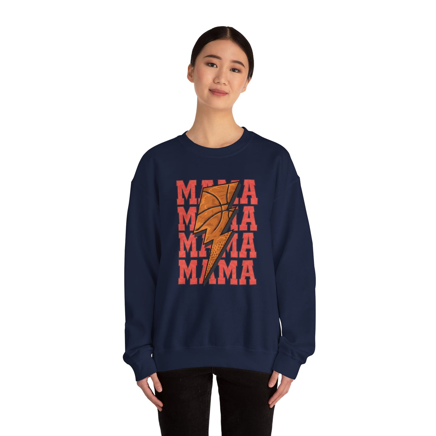 Stacked Basketball Mama Heavy Blend™ Crewneck Sweatshirt