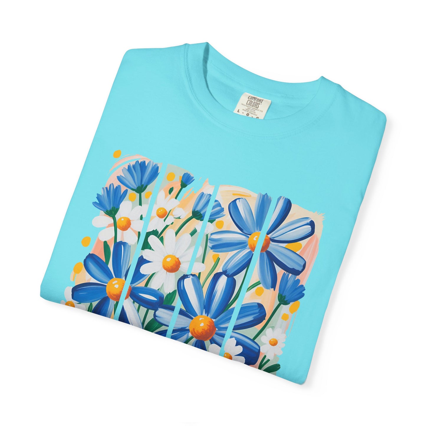 Blue Daisy Summer Vibes Garment-Dyed T-shirt