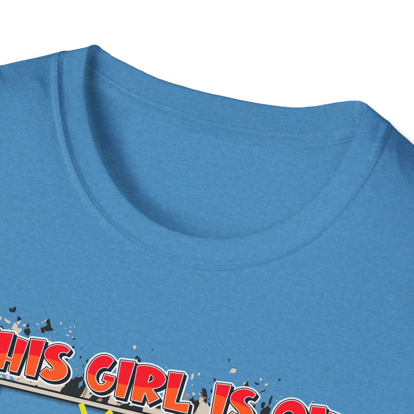 Custom Softball This Girl Is On Fire Softstyle T-Shirt