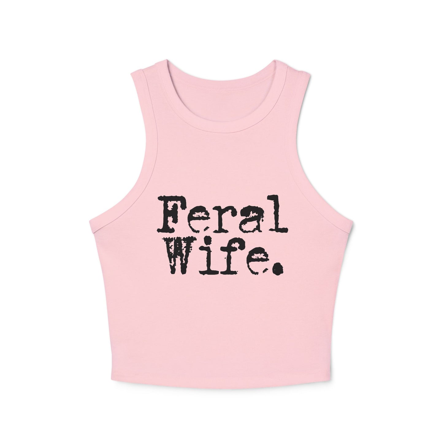 Feral Wife Women's Micro Rib Racer Tank Top