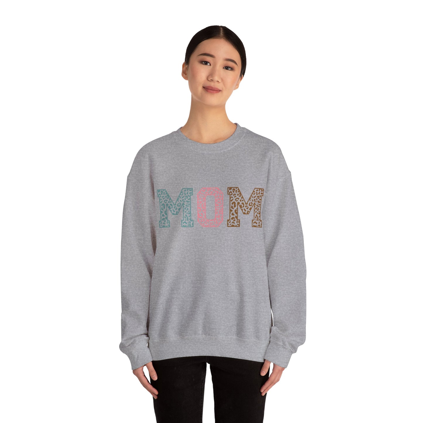 Leopard MOM Heavy Blend™ Crewneck Sweatshirt