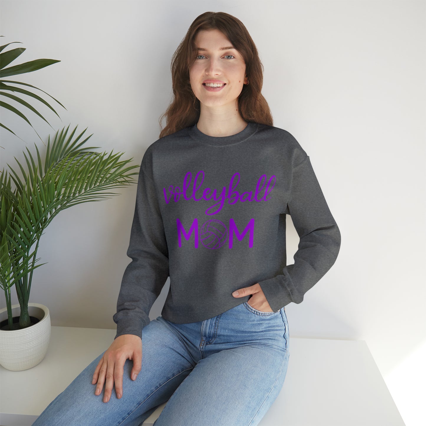 Volleyball Mom Heavy Blend™ Crewneck Sweatshirt