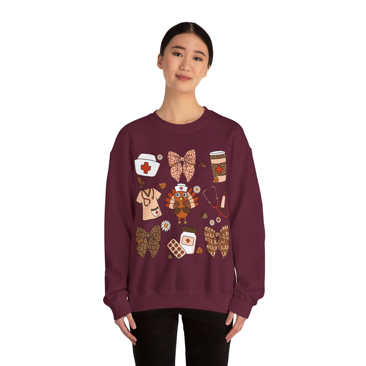 Nurse Turkey Heavy Blend™ Crewneck Sweatshirt