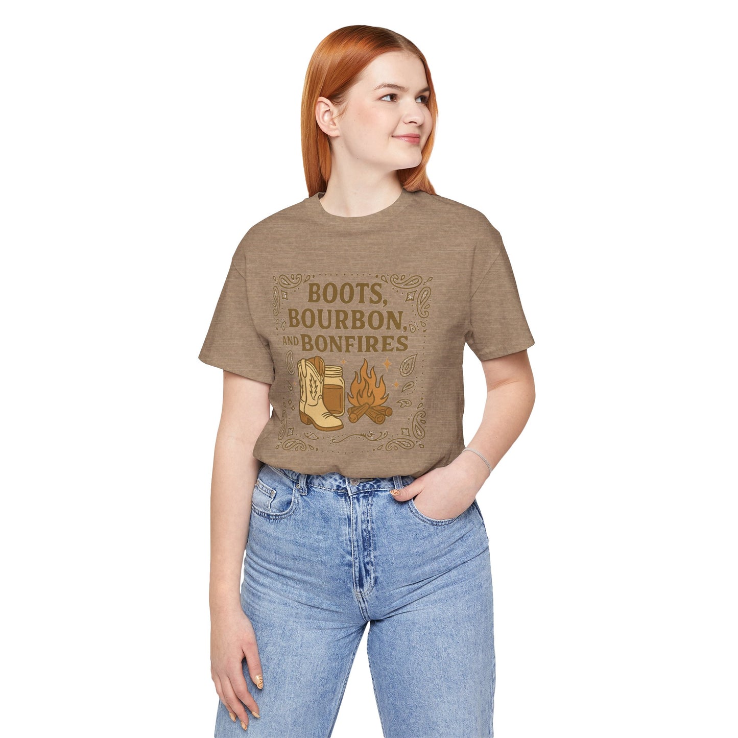 Boots Bourbon and Bonfireds Jersey Short Sleeve Tee