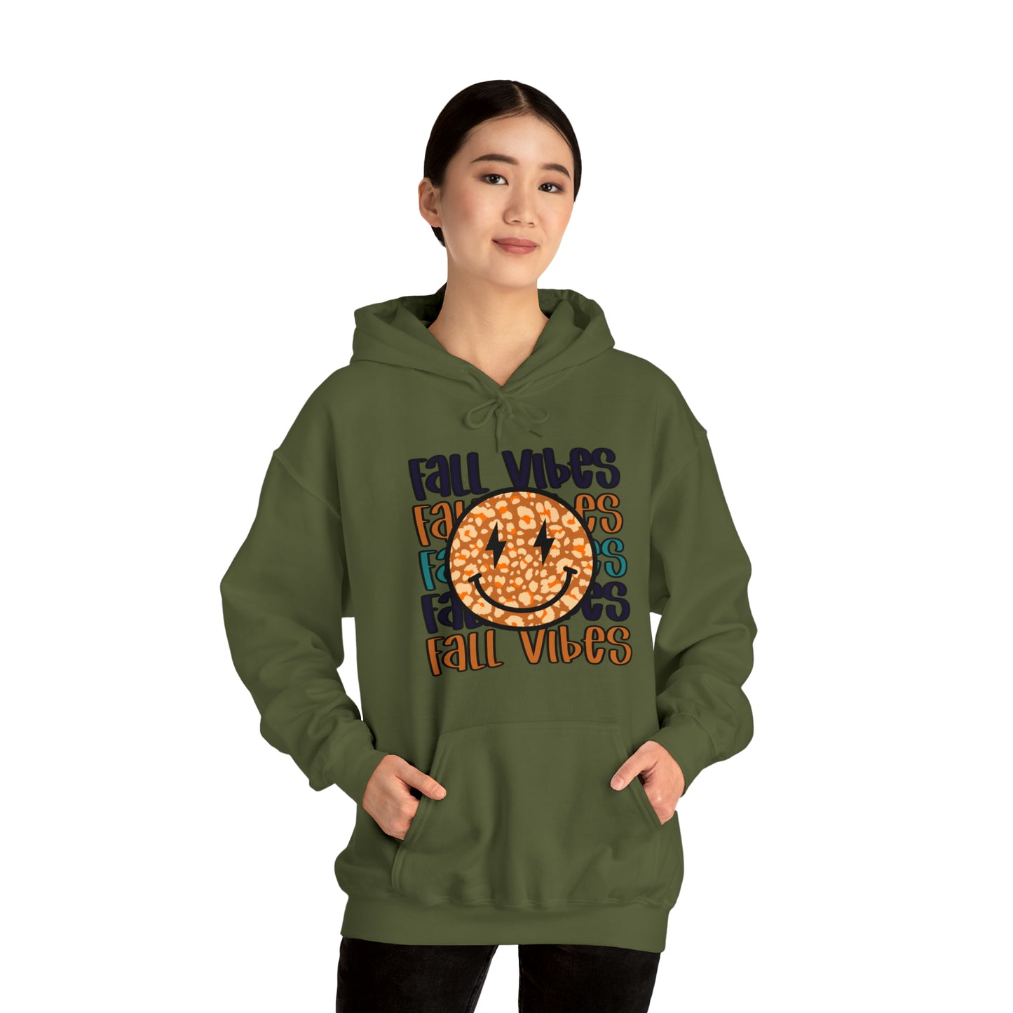 Fall Vibes Smile Heavy Blend™ Hooded Sweatshirt