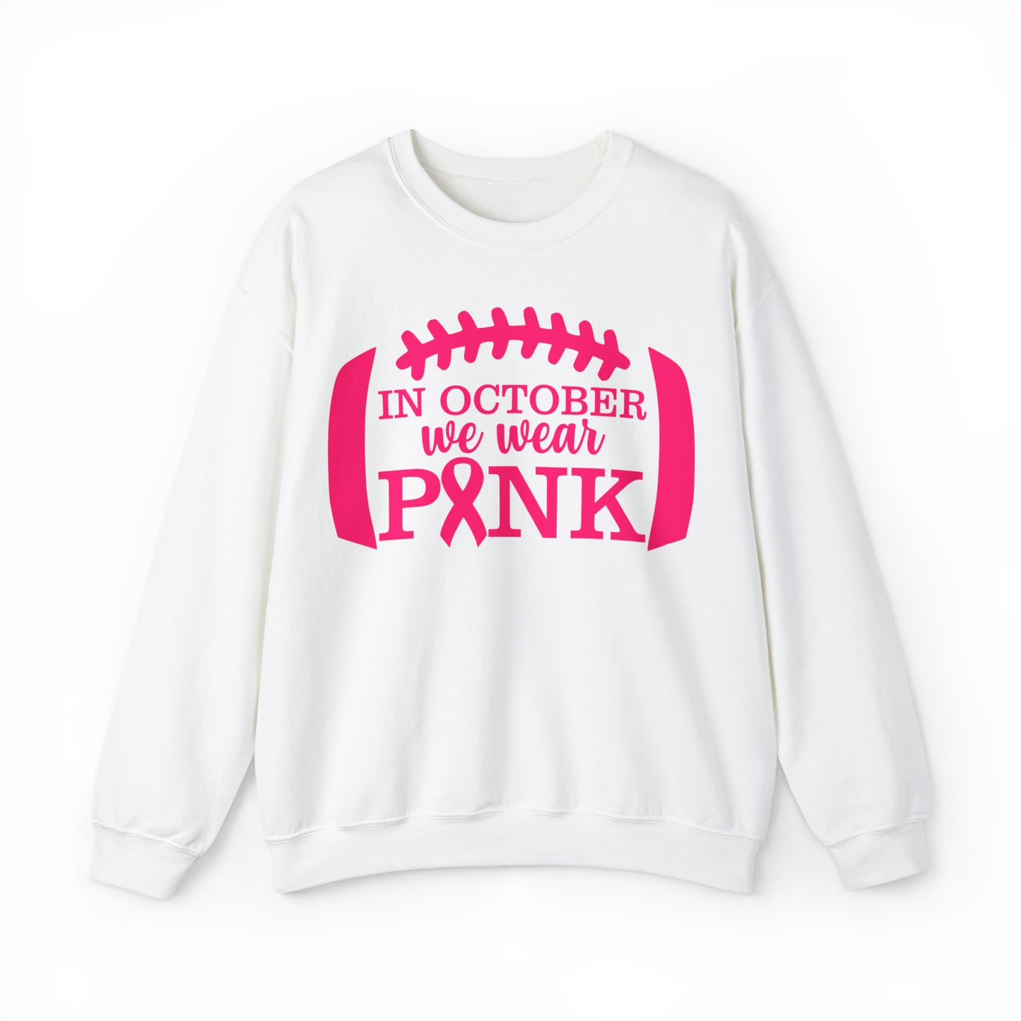 Football We Wear Pink  Heavy Blend™ Crewneck Sweatshirt