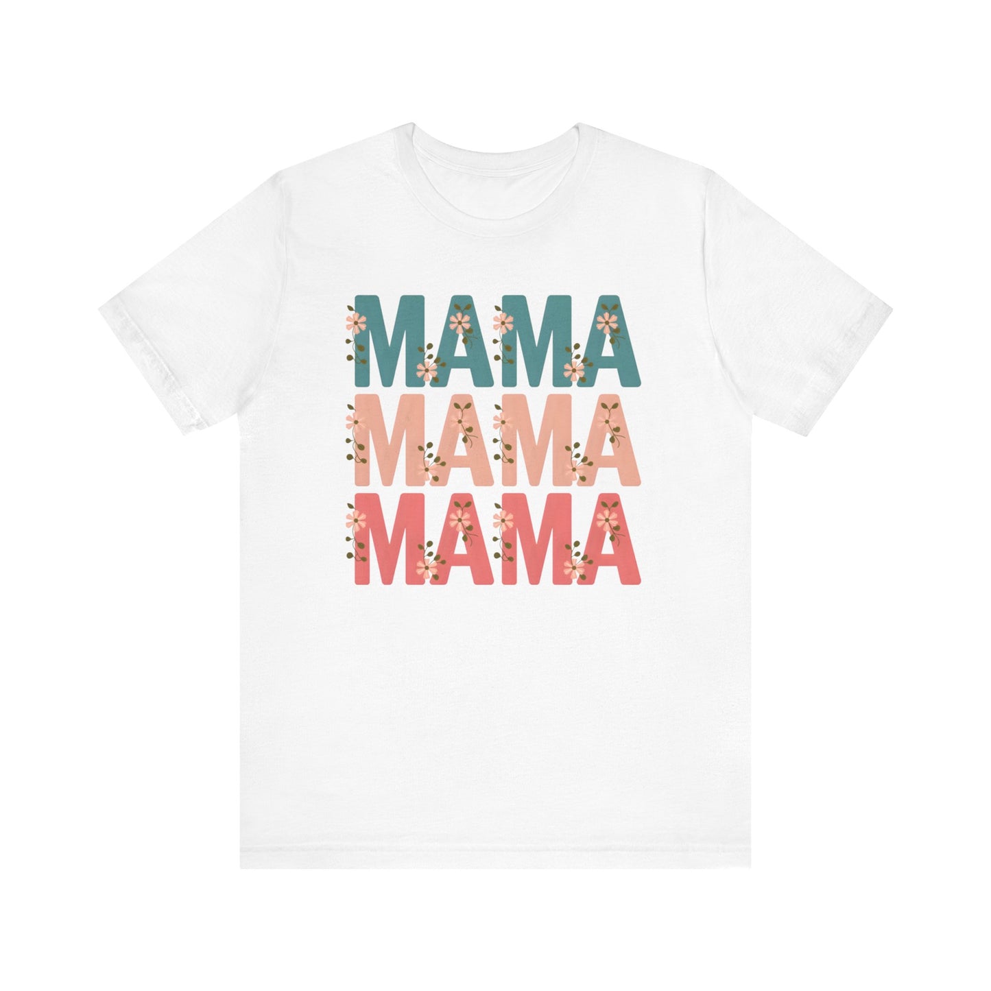 Mama Stacked Floral Jersey Short Sleeve Tee
