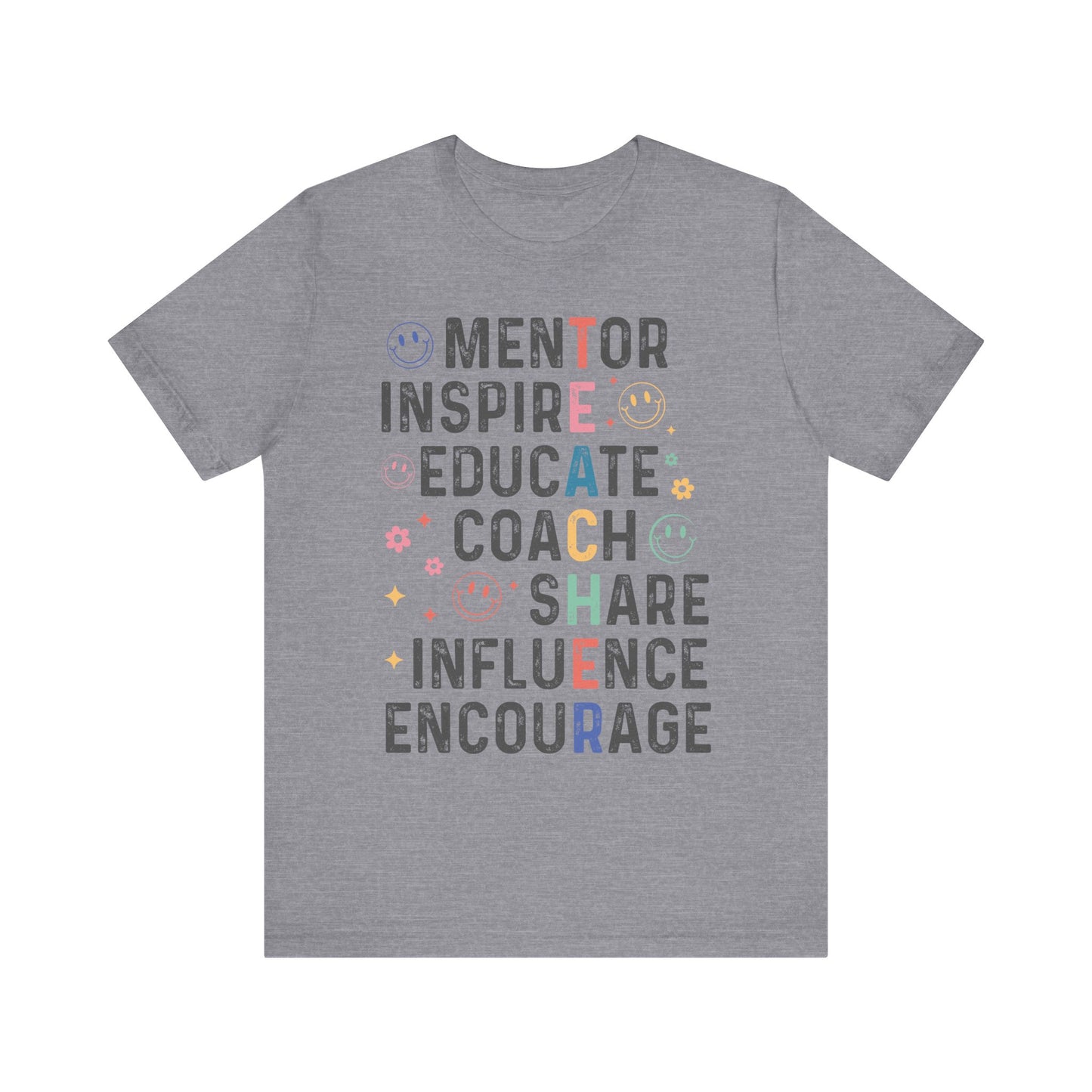 T-E-A-C-H-E-R Jersey Short Sleeve Tee