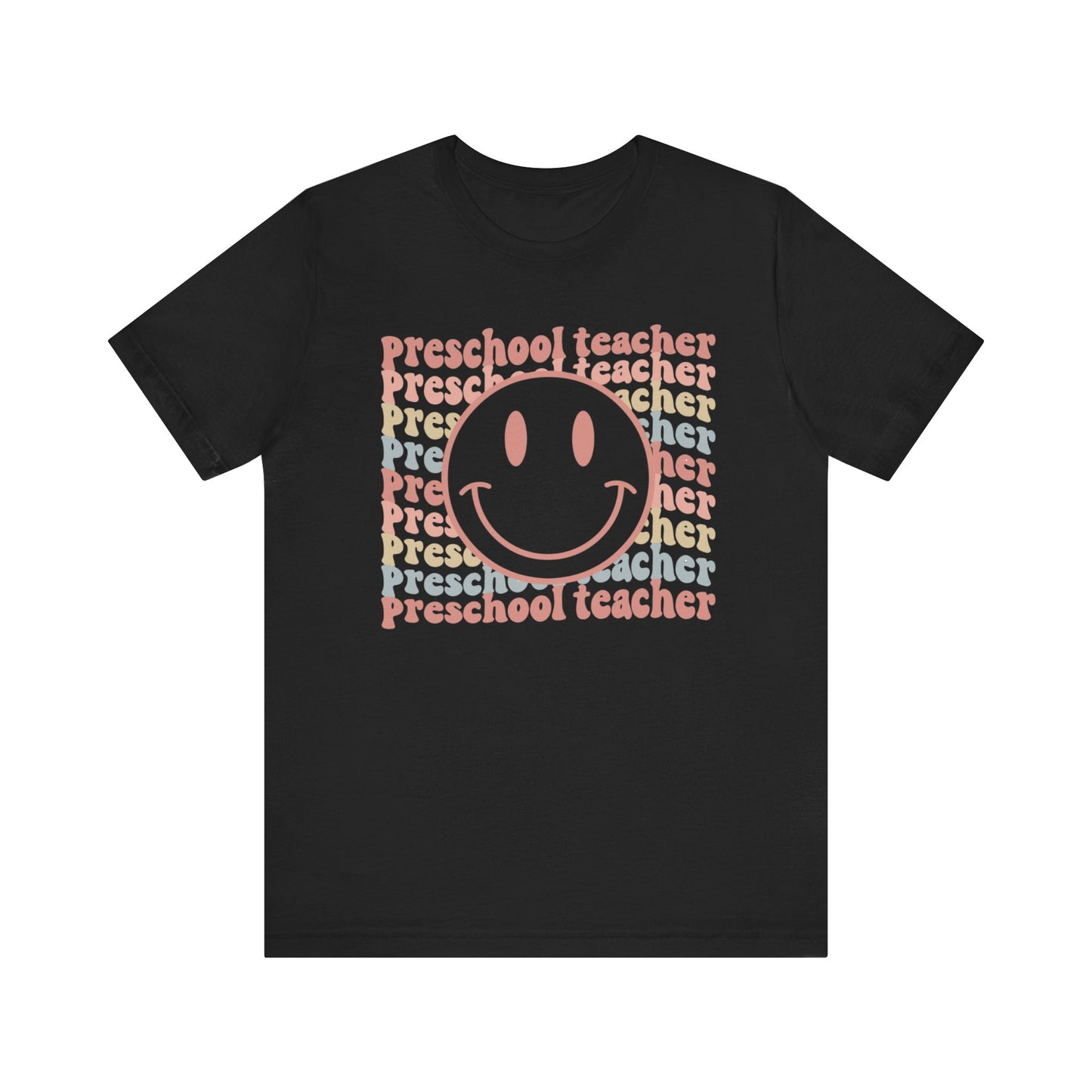 Smiley Preschool Teacher Jersey Short Sleeve Tee