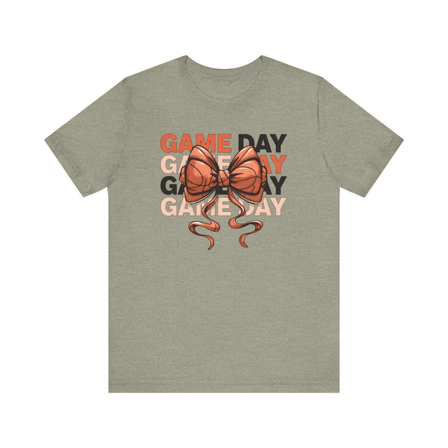 Game Day Basketball Bow Jersey Short Sleeve Tee