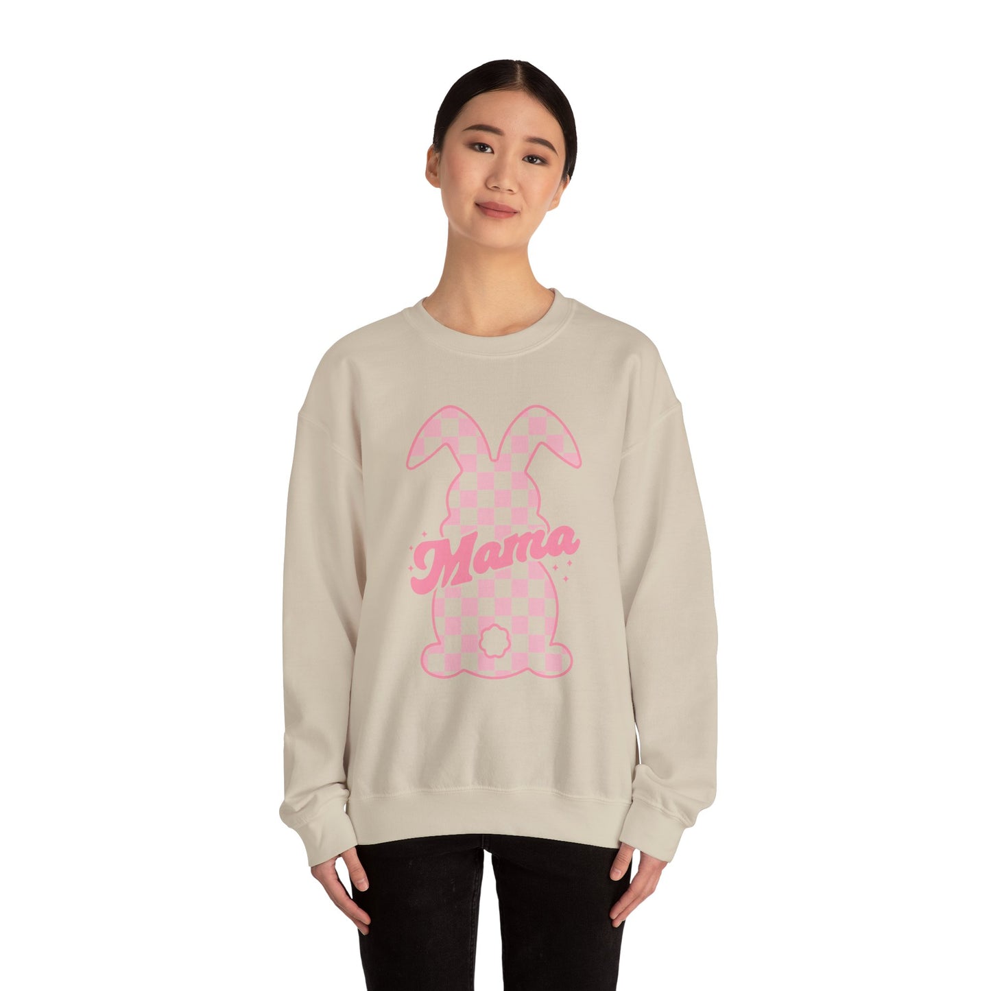 Pink Bunny Mama Heavy Blend™ Crewneck Sweatshirt