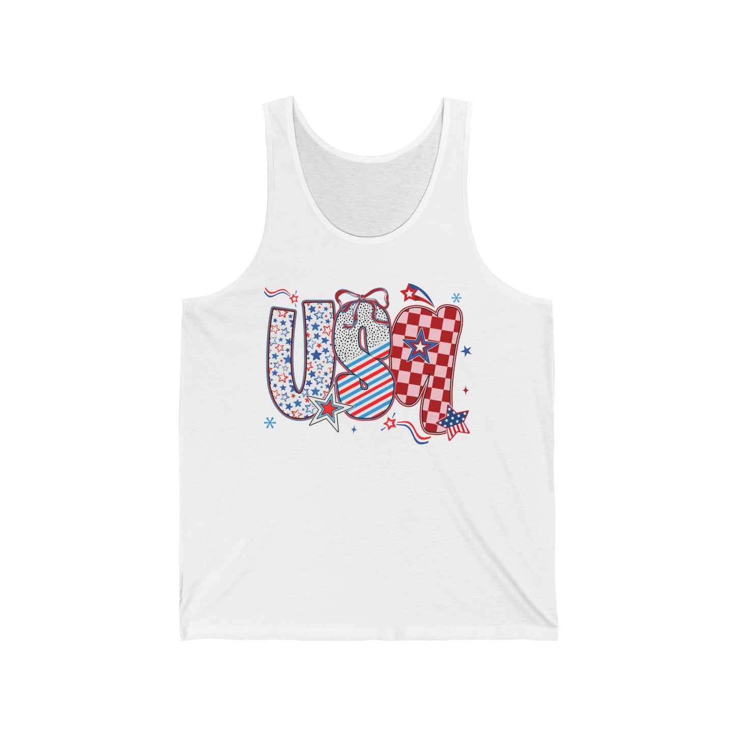 USA Doodle Jersey Tank