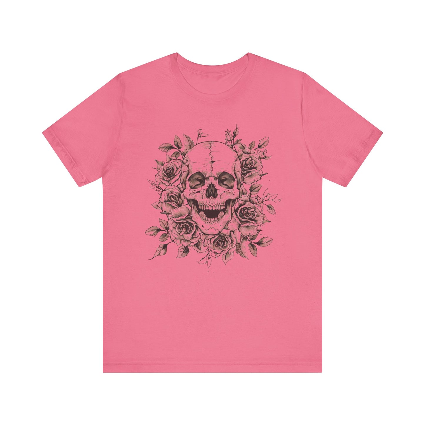 Rose Skull Jersey Short Sleeve Tee