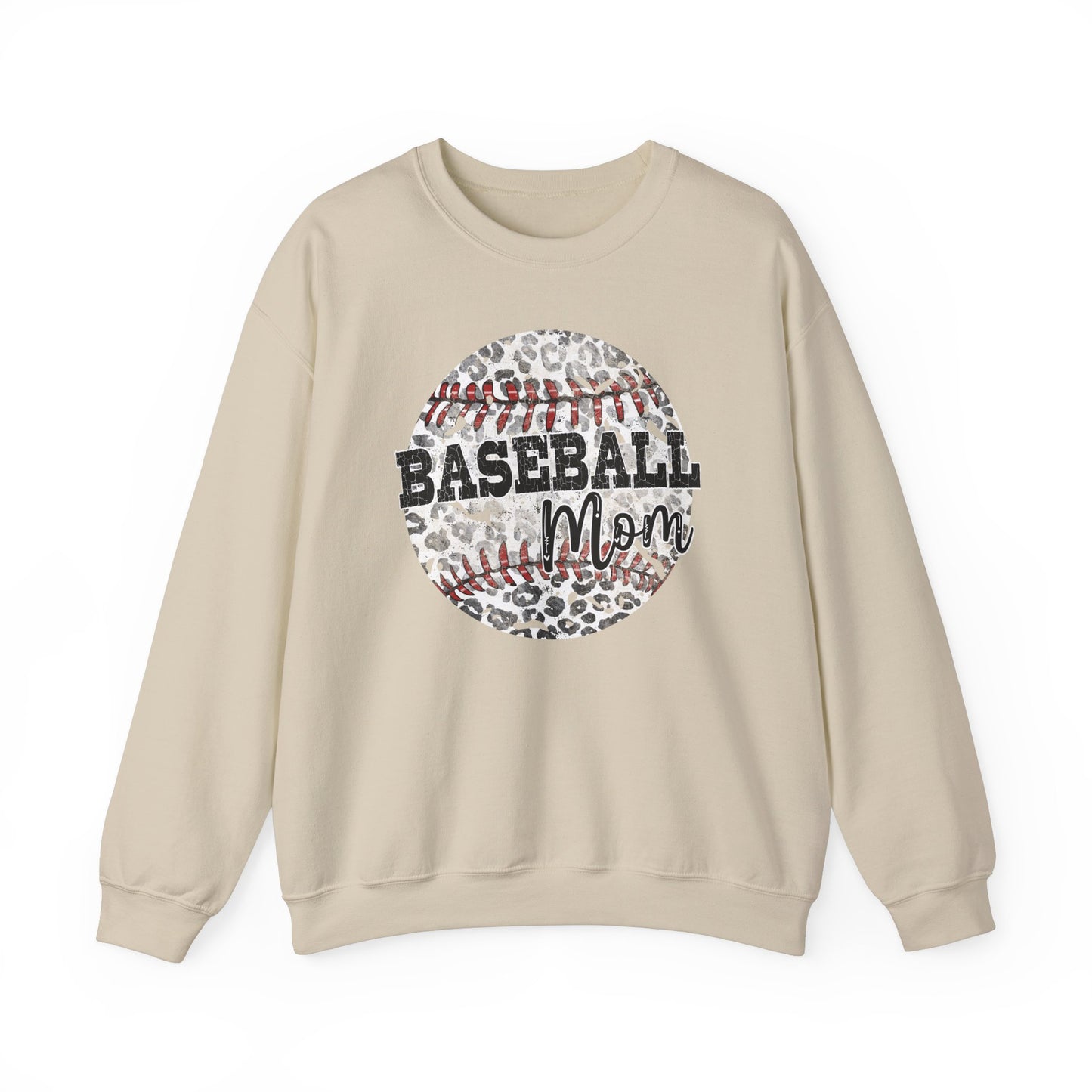 Baseball Mom Distressed Ball Heavy Blend™ Crewneck Sweatshirt