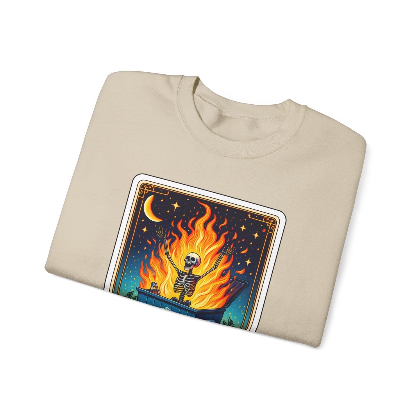 Emotional Dumpster Fire Tarot Heavy Blend™ Crewneck Sweatshirt