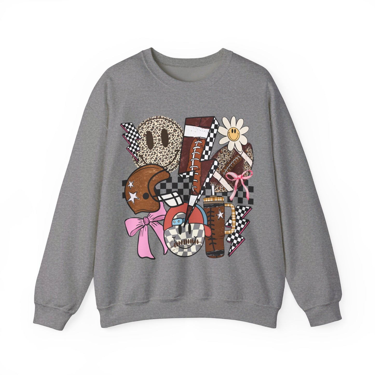Groovy Football Heavy Blend™ Crewneck Sweatshirt