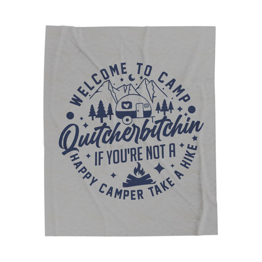 Welcome To Camp Velveteen Plush Blanket