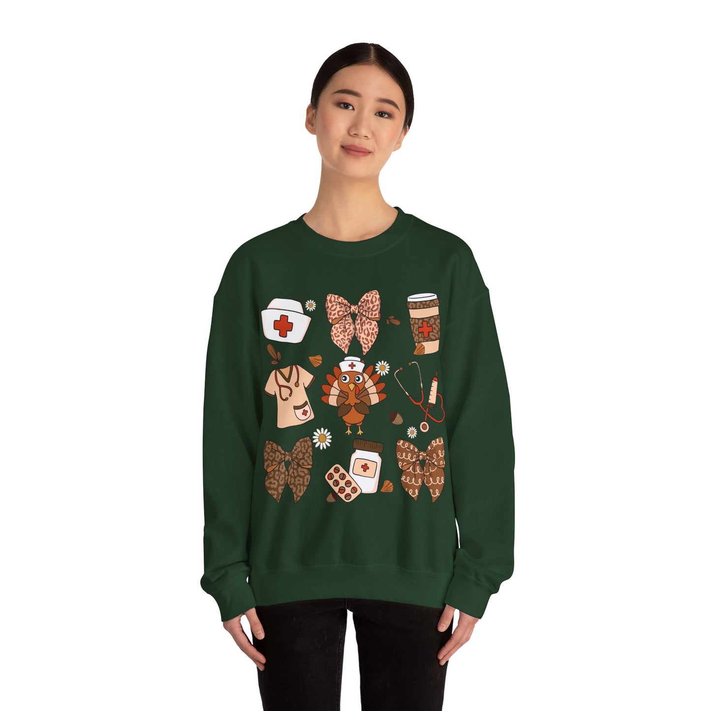 Nurse Turkey Heavy Blend™ Crewneck Sweatshirt